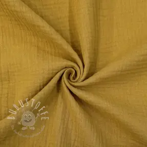 Double gauze/musselin dark ochre