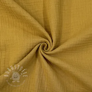 Double gauze/musselin dark ochre