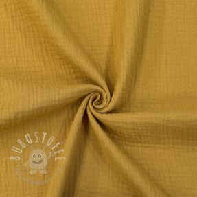 Double gauze/musselin dark ochre ORGANIC