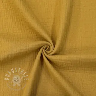 Double gauze/musselin dark ochre ORGANIC