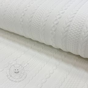 STRICKSTOFF jacquard Cable white