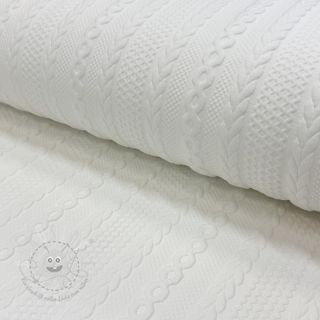 STRICKSTOFF jacquard Cable white