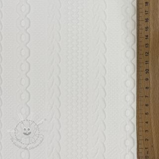 STRICKSTOFF jacquard Cable white