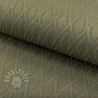 STRICKSTOFF jacquard Diamond army