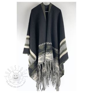 Poncho PRATO boiled wool design C
