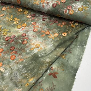 Baumwollstoff TIE DYE EMBROIDERY Poppy design O