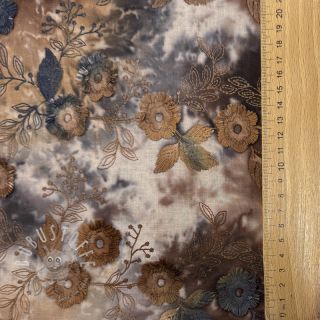 Baumwollstoff TIE DYE EMBROIDERY Poppy design M