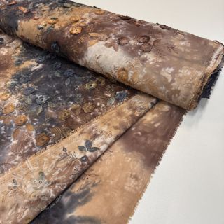 Baumwollstoff TIE DYE EMBROIDERY Poppy design M