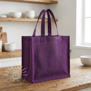 Leinenstoff gewaschen dark purple