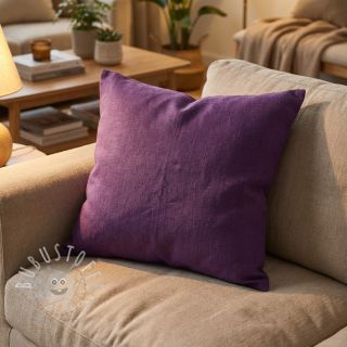 Leinenstoff gewaschen dark purple