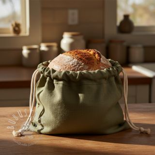 Leinenstoff gewaschen dark moss green