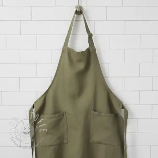 Leinenstoff gewaschen dark moss green