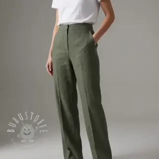 Leinenstoff gewaschen STONEWASHED PREMIUM camo green