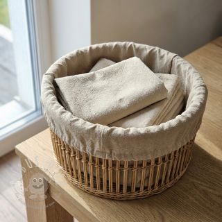 Leinenstoff gewaschen STONEWASHED PREMIUM sand