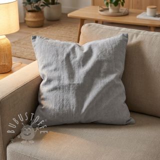 Leinenstoff gewaschen STONEWASHED PREMIUM light grey