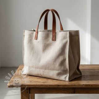 Leinenstoff gewaschen STONEWASHED PREMIUM pebble