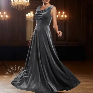 Samt VELVET STRETCH dark grey