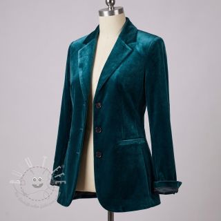 Samt VELVET STRETCH petrol