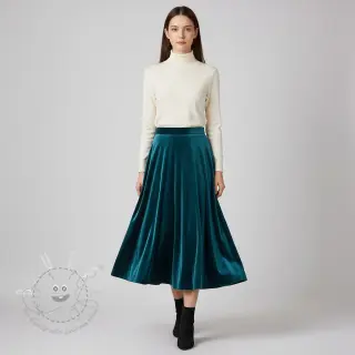 Samt VELVET STRETCH petrol