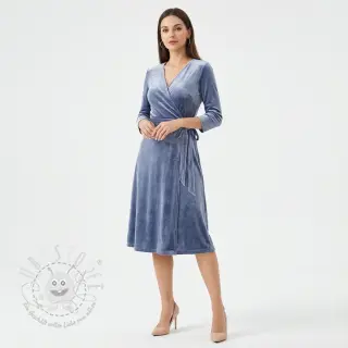 Samt VELVET STRETCH blue