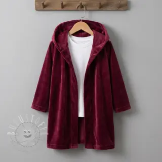 Samt VELVET STRETCH bordeaux