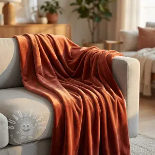 Samt VELVET STRETCH brick