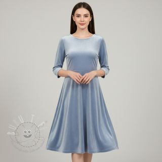 Samt VELVET STRETCH light blue