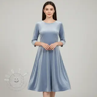 Samt VELVET STRETCH light blue
