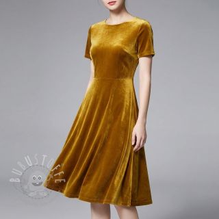 Samt VELVET STRETCH camel