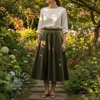 Samt VELVET STRETCH camo green