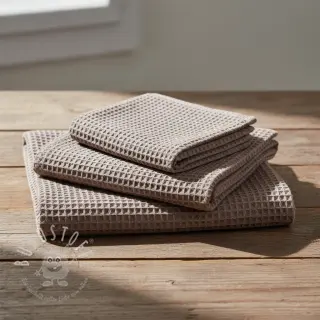 Waffelstoff taupe