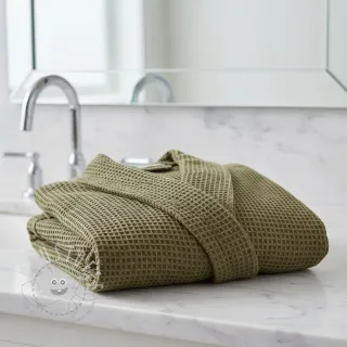 Waffelstoff moss green