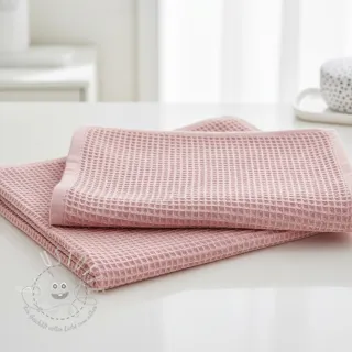 Waffelstoff bleached rose