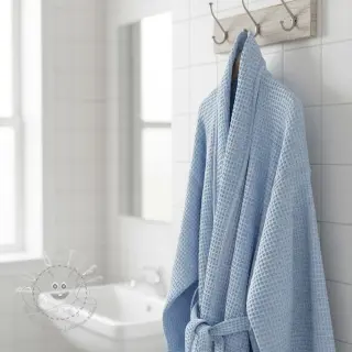 Waffelstoff light blue
