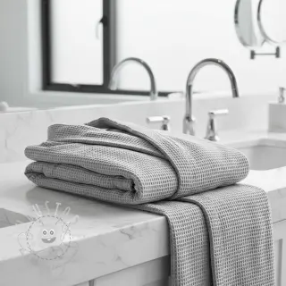 Waffelstoff light grey