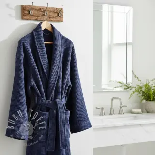 Waffelstoff navy