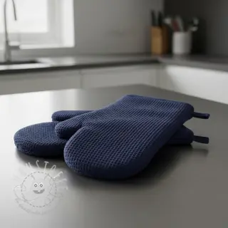 Waffelstoff navy