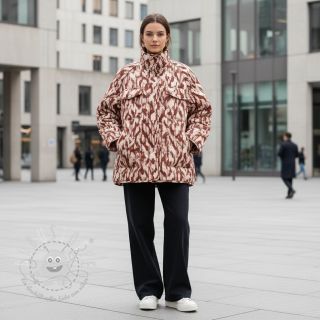 Steppstoffe Blurry Ikat brown