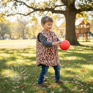 Steppstoffe Blurry Ikat brown