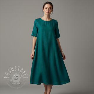 Leinenstoff gewaschen 170 g petrol