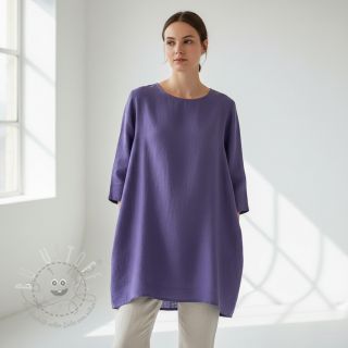 Leinenstoff gewaschen 170 g purple lavender