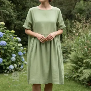 Leinenstoff gewaschen 170 g light green
