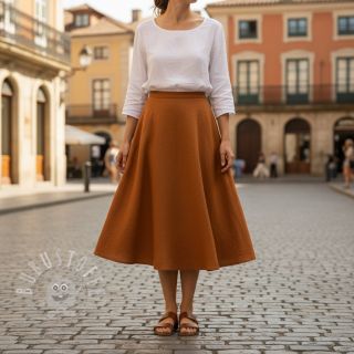 Leinenstoff gewaschen 170 g caramel