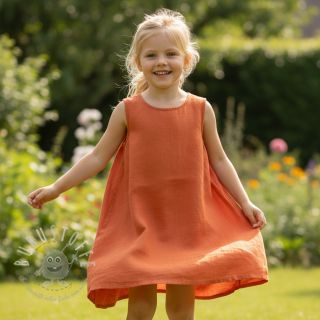 Leinenstoff gewaschen 170 g pumpkin orange