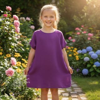 Leinenstoff gewaschen orchid purple