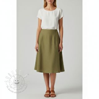 Leinenstoff gewaschen 170 g green