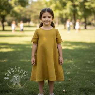 Leinenstoff gewaschen 170 g gold