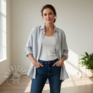 Leinenstoff gewaschen 170 g light blue