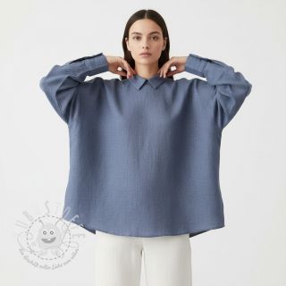 Leinenstoff gewaschen 170 g jeans