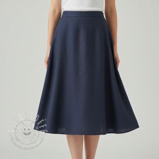 Leinenstoff gewaschen 170 g navy